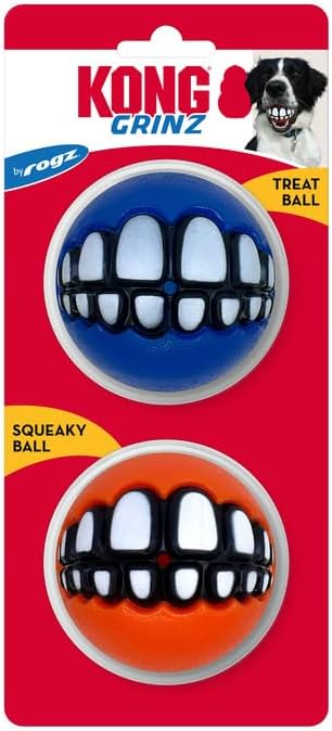 Kong Grinz Treat Balls Orange and Blue