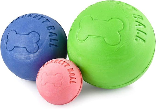 SPOT Ethical Barrett Ball Virtually Indestructible Rubber Ball | Small Dog Toy Red