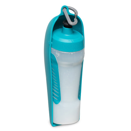 Messy Mutts: Squeezable Travel Water Bottle with Removable Bowl 16oz