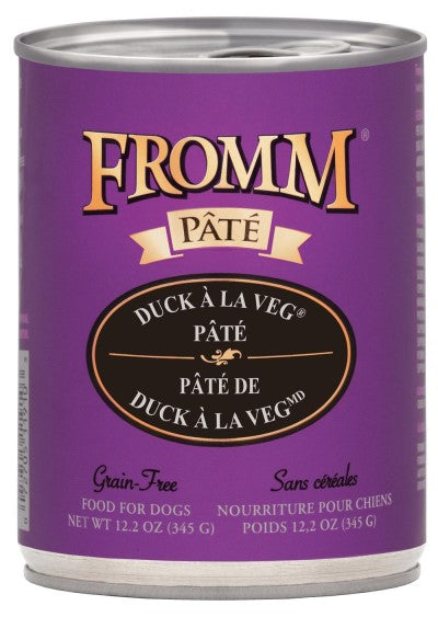 Fromm Wet Dog Food - Grain Free Duck A La Veg Pate-Case of 12