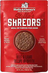 Stella & Chewy's Stella's Shredrs Grass Fed Beef & Lamb Recipe in Broth, 2.8 oz Pouches
