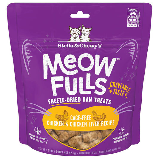 Stella & Chewy's: Meow Fulls Freeze-Dried Raw Treats Cage-Free Chicken & Chicken Liver Recipe