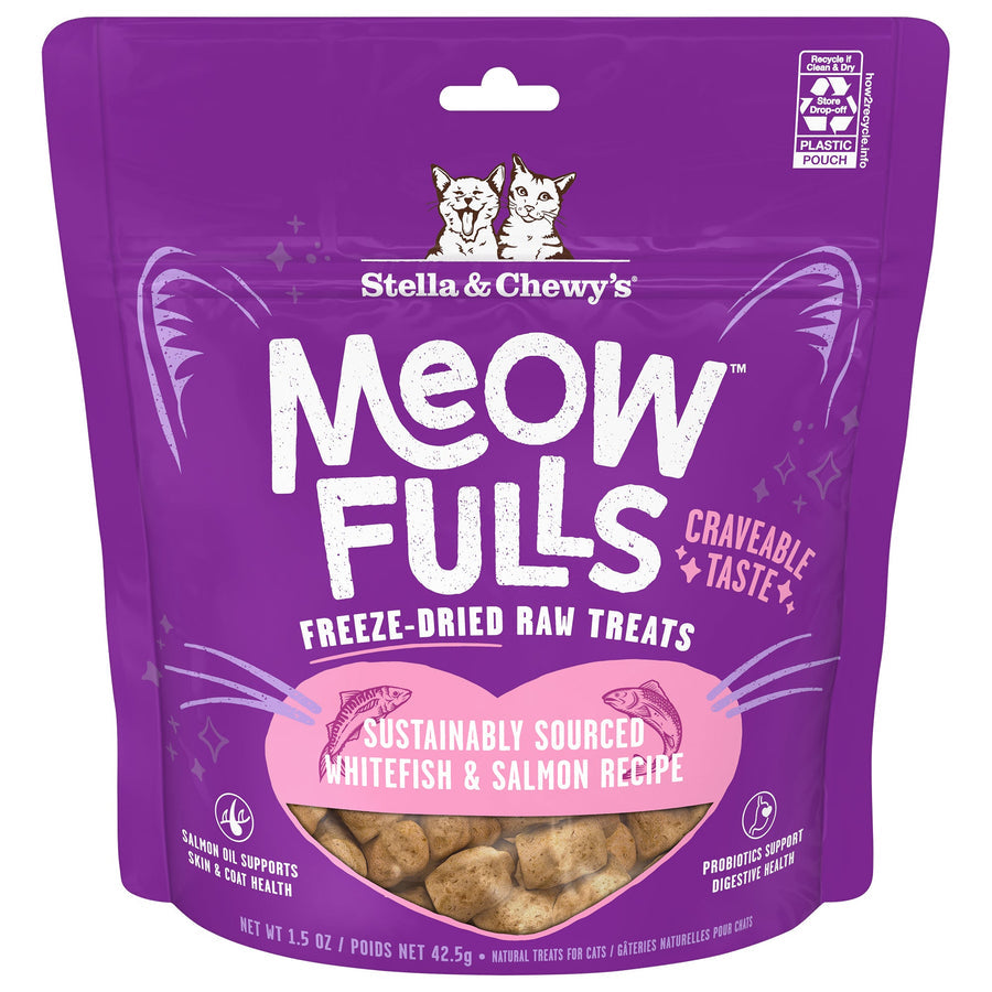 Stella & Chewy's: Meow Fulls Freeze-Dried Raw Treats Whitefish & Salmon Recipe