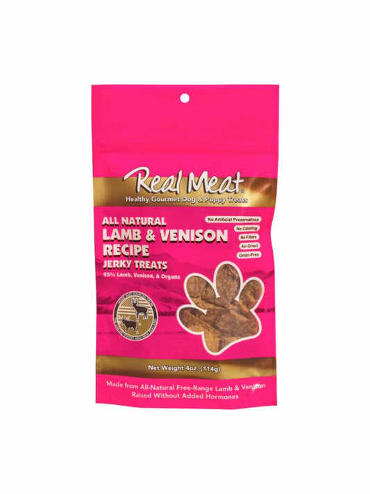 Real Meat Lamb & Venison Jerky Treats 12 oz