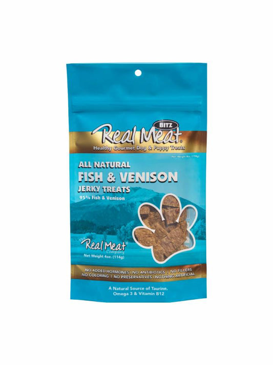 Real Meat Fish & Venison Jerky Treats 12 oz