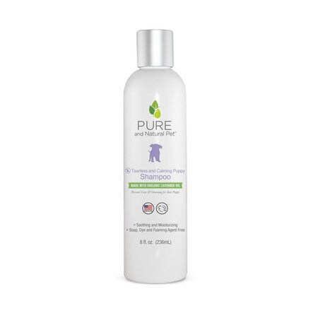 Pure & Natural Dog Grooming Organic Shampoo Tearless & Calming Puppy 8 oz