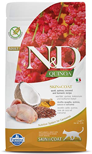 Farmina: N&D Quinoa Skin & Coat - Quail, Quinoa, Coconut, and Turmeric Recipe 3.3lb Bag Cat Food