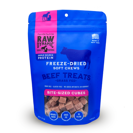 Raw Dynamic: Freeze-Dried Soft Chews Beef Treats 1.5oz Bag