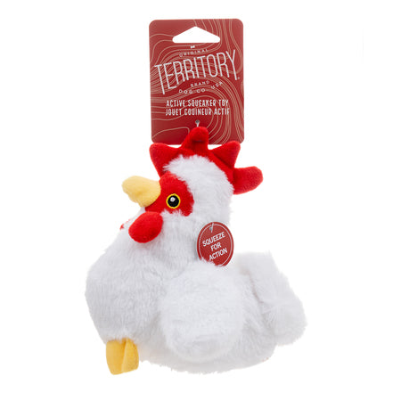 Territory Dog Toy Plush Animated Chicken 7"