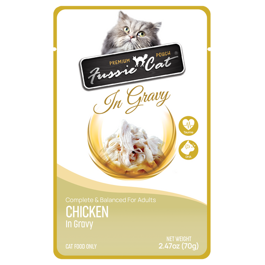 Fussie Cat Premium Pouch: Chicken in Gravy 2.47oz