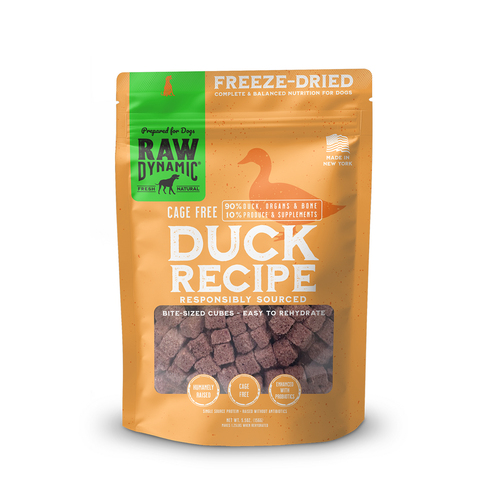 Raw Dynamic: Freeze-Dried Duck Recipe for Dogs