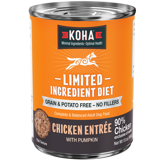 Koha Limited Ingredient Diet Grain & Potato Free Chicken Entree With Pumpkin 13oz Canned Dog Food