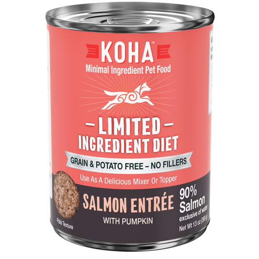 Koha Limited Ingredient Grain & Potao Free Diet Salmon Entree With Pumpkin 13 oz Canned Dog Food