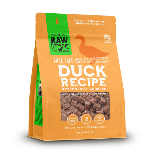 Raw Dynamic Frozen Raw Duck Formula Dog Food