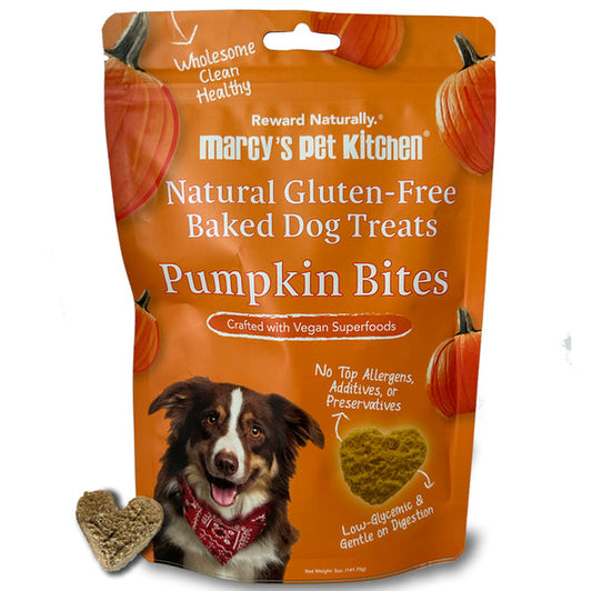 Marcy's Pet Kitchen Natural Gluten - Free Baked Dog Treats Pumpkin Bites