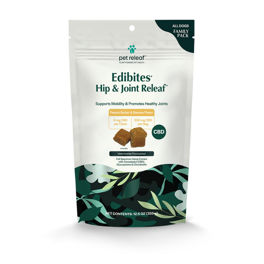 Pet Releaf Stress Releaf CBD Edibites For Dogs – Peanut Butter & Banana 7.50 oz