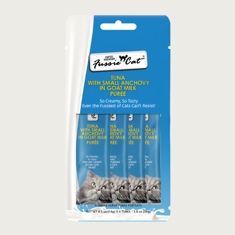 Fussie Cat Tuna With Small Anchovy In Goat Milk Puree 0.5oz packets