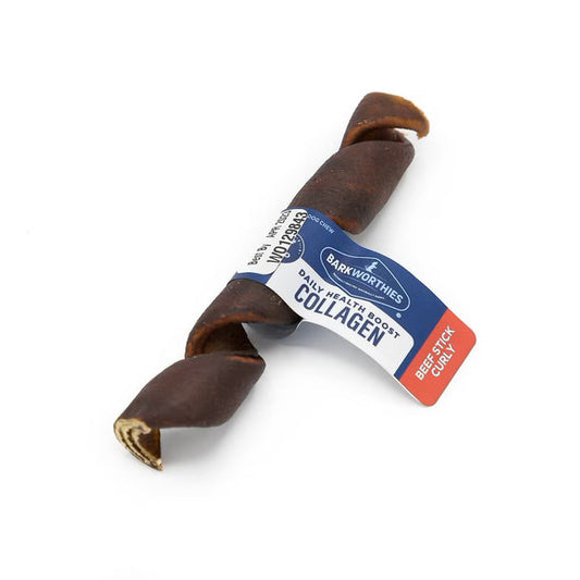 Barkworthies: Daily Health Boost Collagen Beef Stick Curly