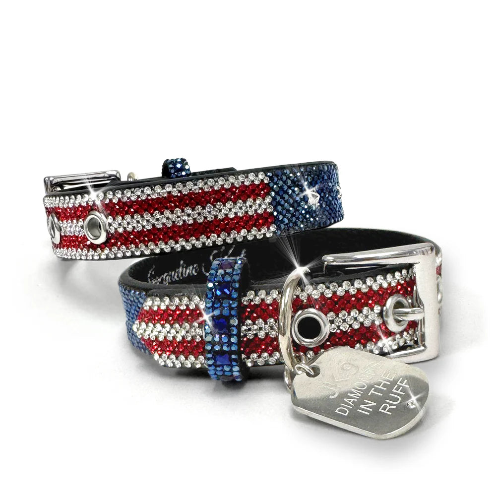 Jacquline Kent: DIAMONDS IN THE RUFF AMERICAN DOG COLLAR SMALL