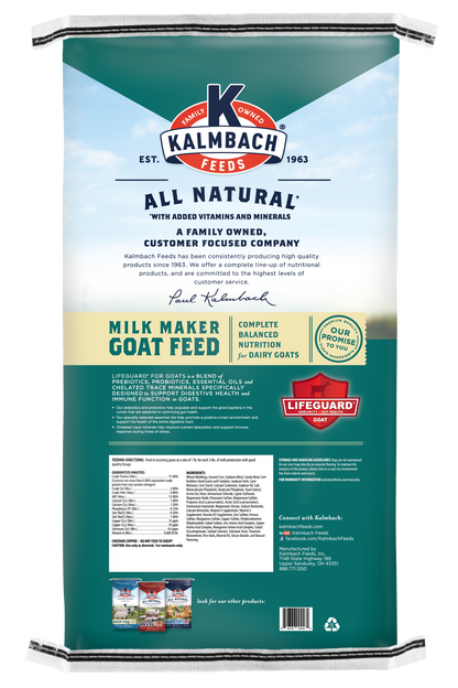 kalmbach goat 17% Milk maker  50 lb