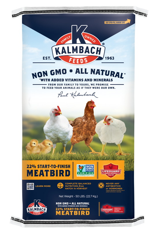 Kalmbach 22% Start-To-Finish Meatbird (Non-GMO) 50 lb