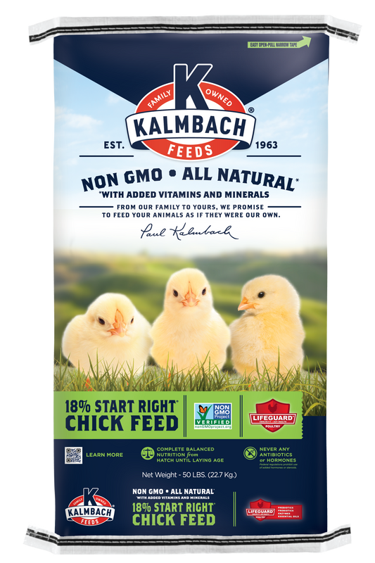 Kalmbach 18% Start Right® Chick Feed (Non-GMO) 50 lb