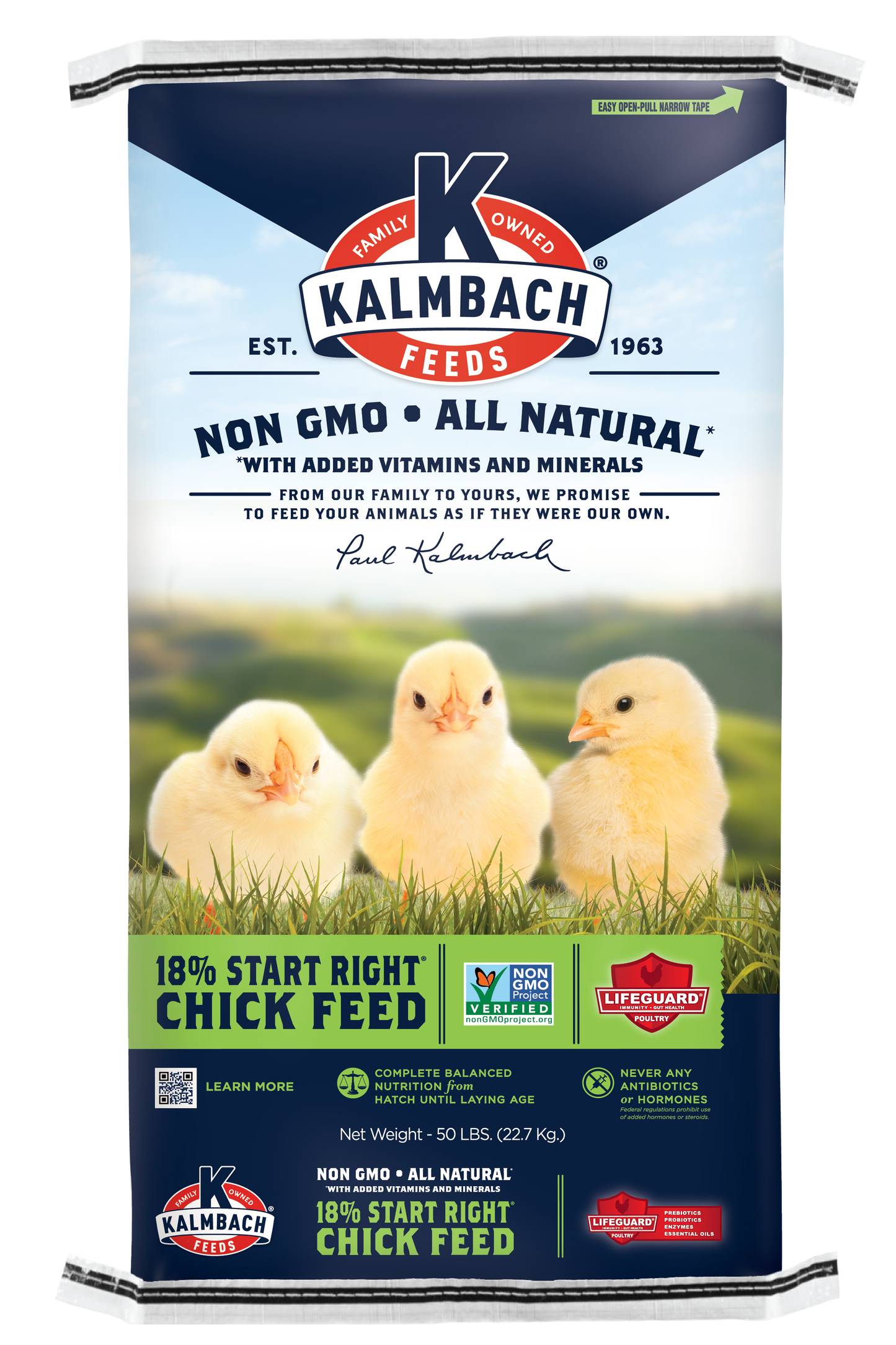 Kalmbach 18% Start Right® Chick Feed (Non-GMO) 50 lb