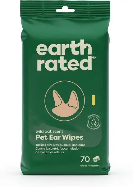 Earth Rated Pet Ear Wipes Wild Oat 60 count