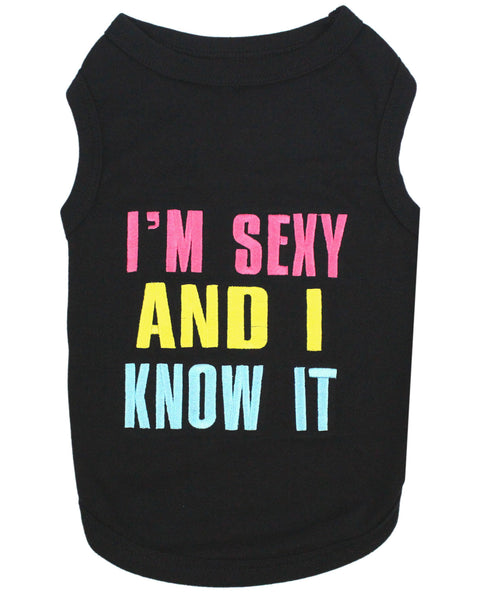 Parisian Pet Apparel: I'm Sexy and I Know It Pet T-Shirt