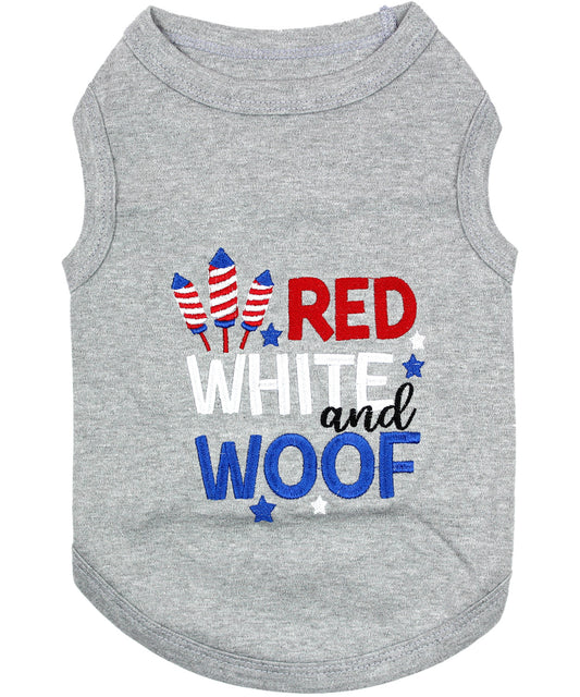 Parisian Pet Apparel: Red, White & Woof Fourth of July Pet T-Shirt