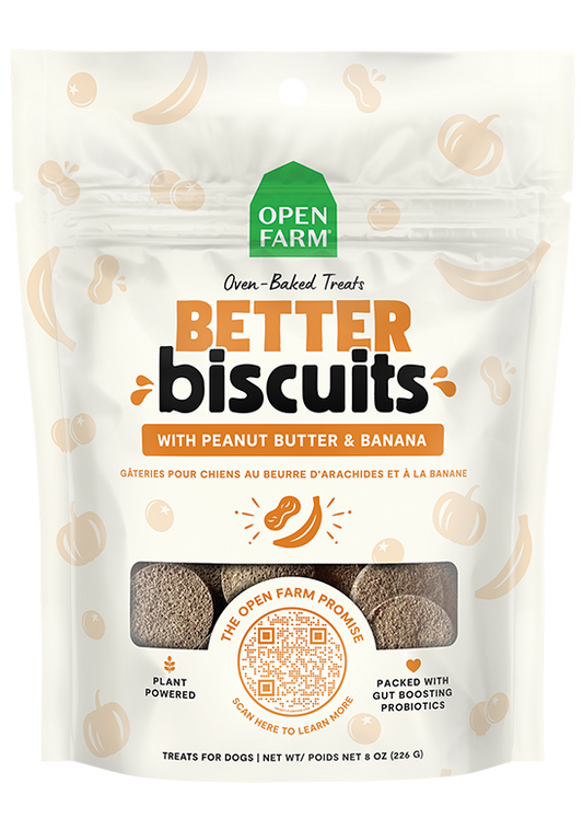 Open Farm Better Biscuits Peanut Butter & Banana Recipe