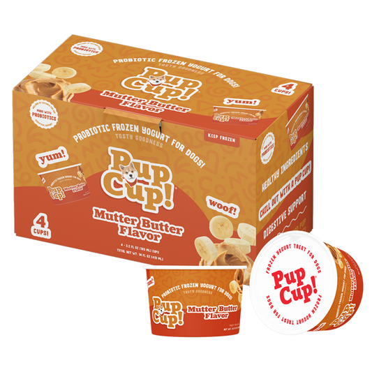 Pup Cup: Probiotic Frozen Yogurt for Dogs - Bacon Cheesecake Flavor 3.5oz Cup