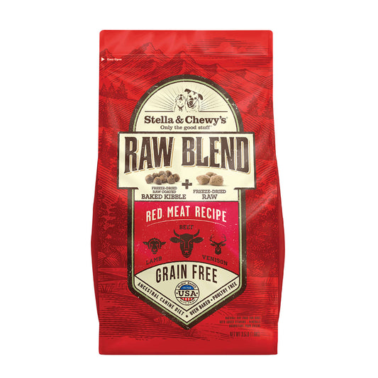 Stella & Chewy's Dog Dry GF Raw Blend Red Meat Lamb, Beef, & Venison 22#