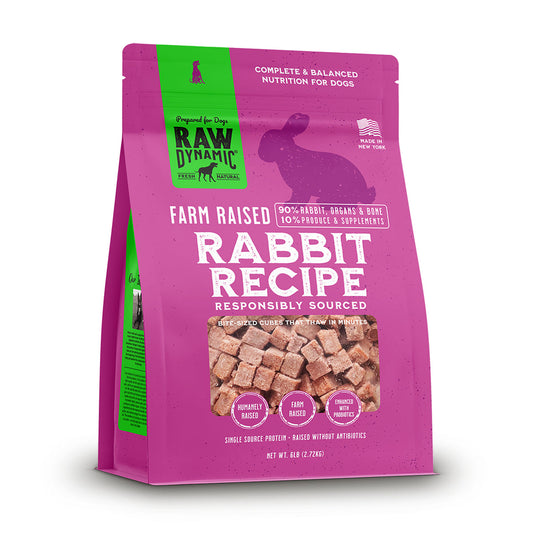 Raw Dynamic Frozen Raw Rabbit Formula Dog Food