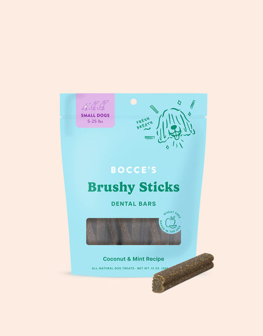 Bocce's: Brushy Sticks Dental Bars Coconut & Mint Flavor