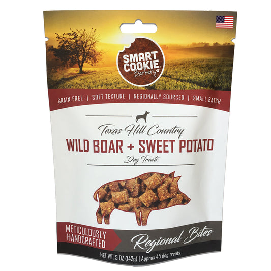 Smart Cookie Barkery Wild Boar & Sweet Potato Grain Free Dog Treats for Sensitive Stomachs & Allergies
