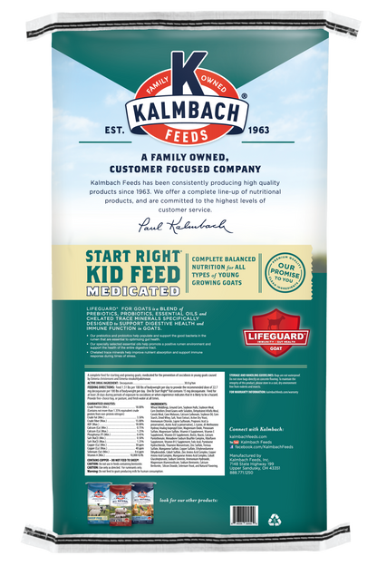 Kalmbach Start Right® Kid Feed (Medicated) 50 lb