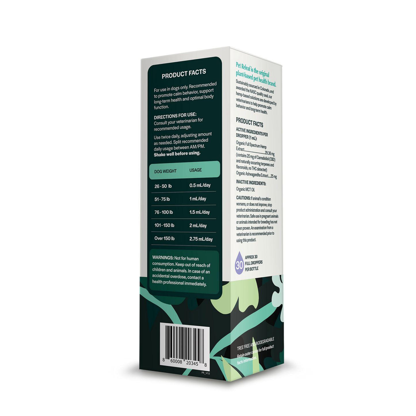 USDA Organic Stress Pet Releaf CBD Oil for Dogs