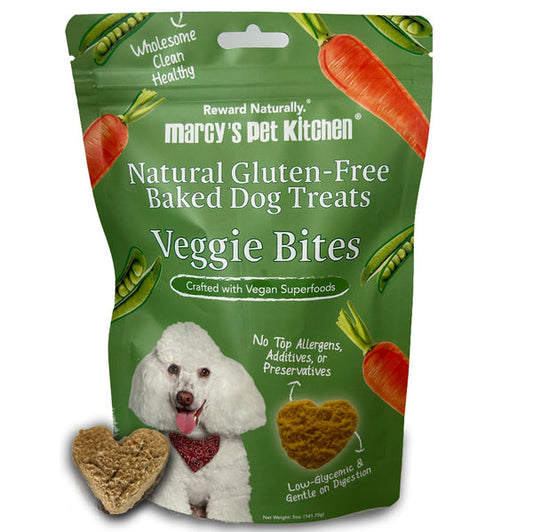 Marcy's Pet Kitchen Natural Gluten- Free Baked Dog Treats Veggie Bites