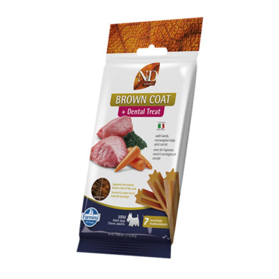 Farmina N&d Brown Coat Carrot/Kelp, Dental Treats For Dogs, Medium/Maxi 3.5 oz