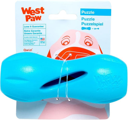 West Paw Dog Toy Qwizl Ass't Large 6.5" blue