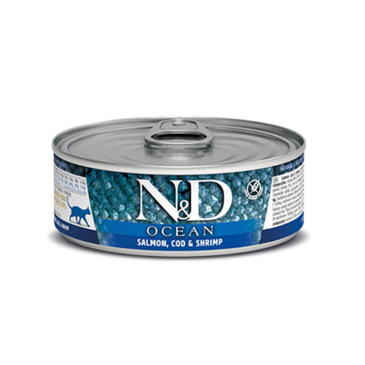 Farmina N&D Salmon, Cod & Shrimp Stew 2.8 oz Canned Cat Food