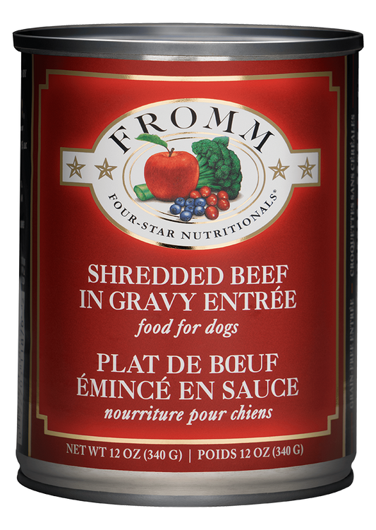 Fromm Four-Star Nutritionals: Shredded Beef in Gravy Entrée 12oz Can