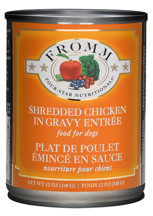 Fromm Four-Star Nutritionals: Shredded Chicken in Gravy Entrée 12oz Can