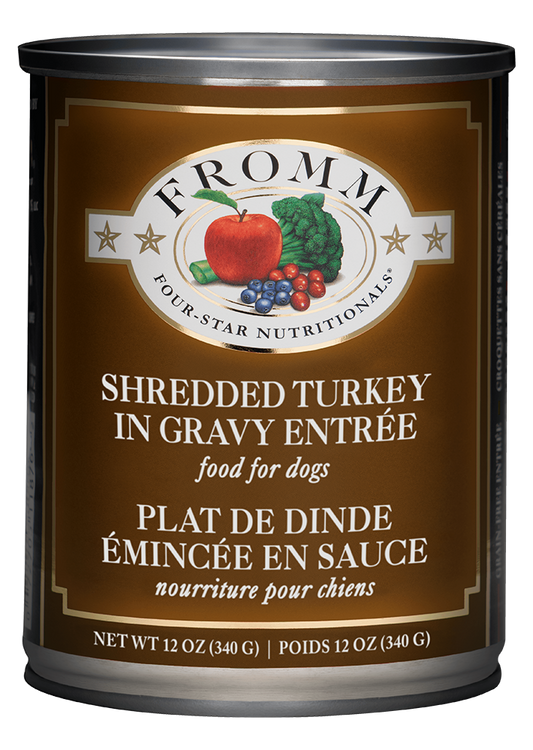 Fromm Four-Star Nutritionals: Shredded Turkey in Gravy Entrée 12oz Can