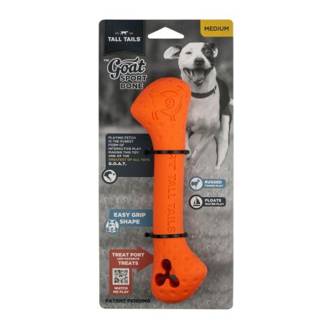 Tall Tails Goat Sport Bone Rubber 9" Orange