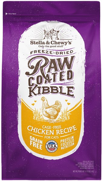 Stella & Chewy's: Freeze-Dried Raw Coated Kibble Chicken Recipe for Cats 5lb Bag