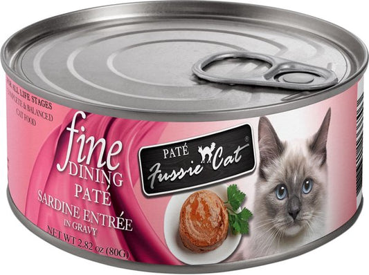 Fussie Cat: Fine Dining Paté Sardine Entrée in Gravy 2.82oz Can