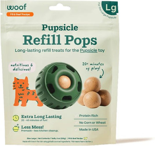 Woof Pupsicle Refill Pops PB & Beef Large
