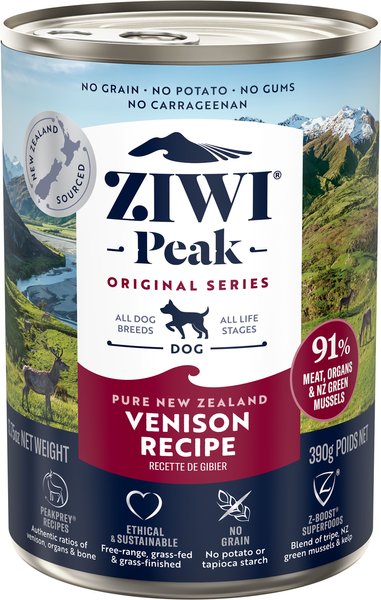 ZIWI Peak New Zealand Venison Redipe 13.75oz Canned Dog Food
